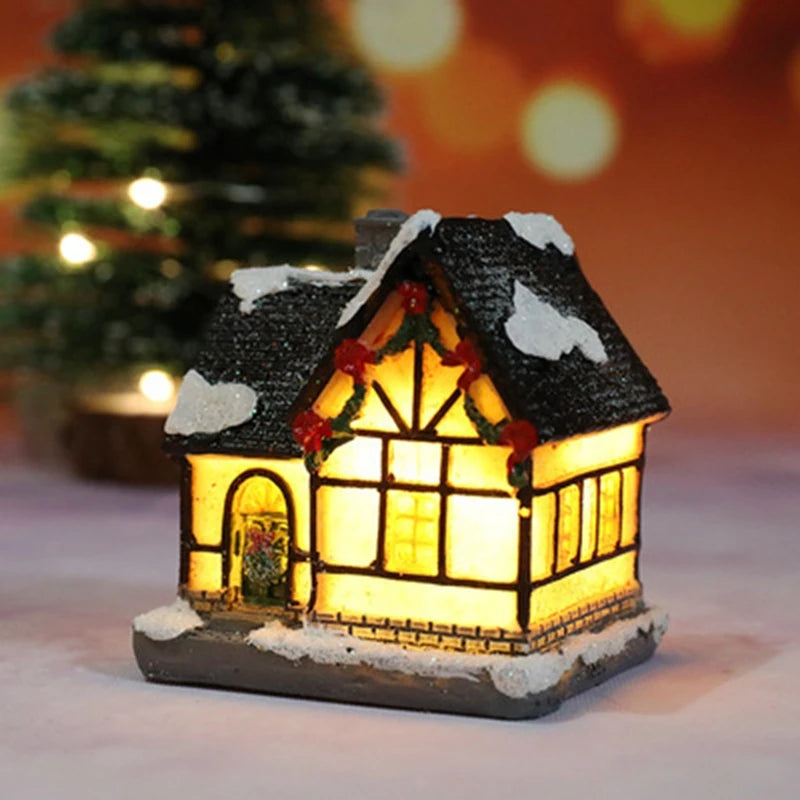 Veilleuse Maison de Noël LED à Piles – Décoration Chambre Enfant & Cadeau Noël