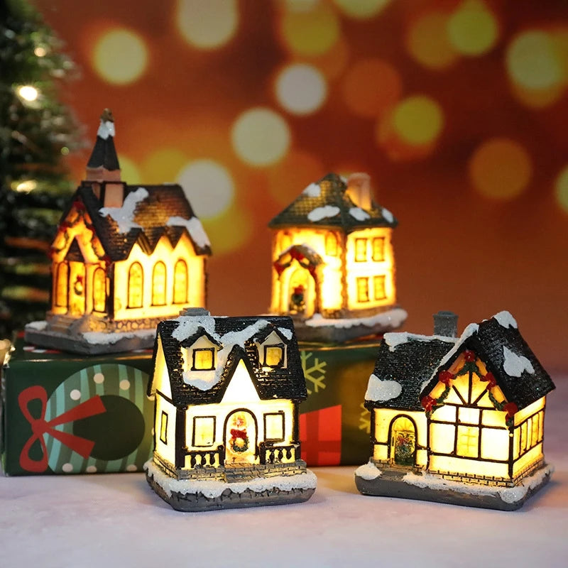 Veilleuse Maison de Noël LED à Piles – Décoration Chambre Enfant & Cadeau Noël
