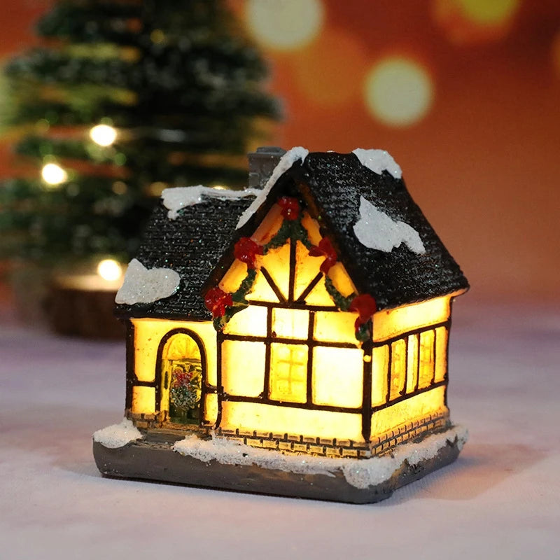 Veilleuse Maison de Noël LED à Piles – Décoration Chambre Enfant & Cadeau Noël