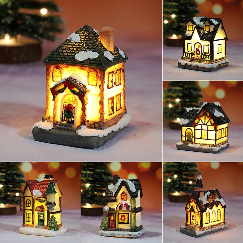 Veilleuse Maison de Noël LED à Piles – Décoration Chambre Enfant & Cadeau Noël