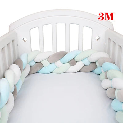 Tresse de Lit Bébé – Tour de Lit Tressé en Coton | 2.2M / 3M / 3.6M | Décoration Chambre Bébé