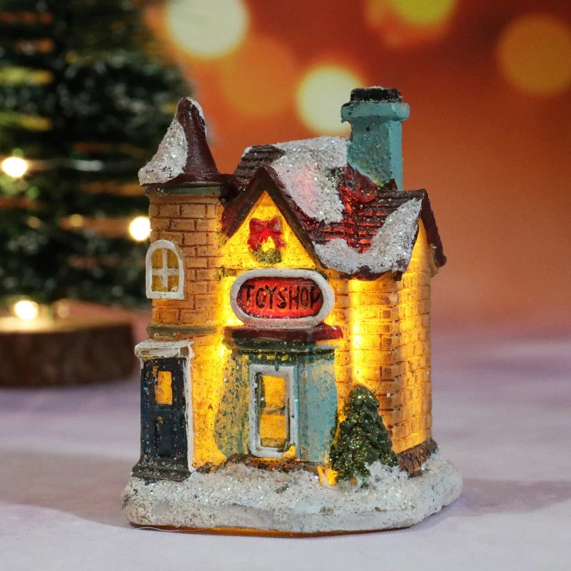 Veilleuse Maison de Noël LED à Piles – Décoration Chambre Enfant & Cadeau Noël