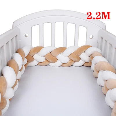 Tresse de Lit Bébé – Tour de Lit Tressé en Coton | 2.2M / 3M / 3.6M | Décoration Chambre Bébé