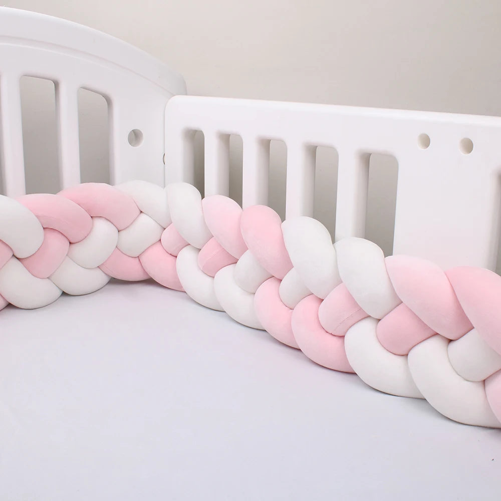 Tresse de Lit Bébé – Tour de Lit Tressé en Coton | 2.2M / 3M / 3.6M | Décoration Chambre Bébé