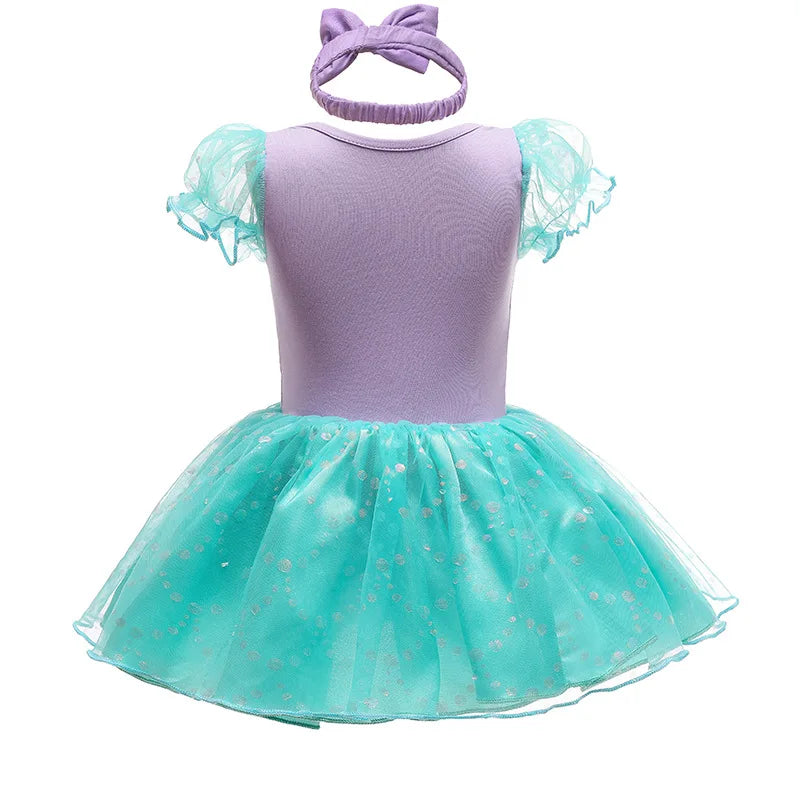 Robe Tutu Princesse Bébé Fille avec Bandeau – Tenue Anniversaire, Baptême & Cérémonie 3-18 Mois