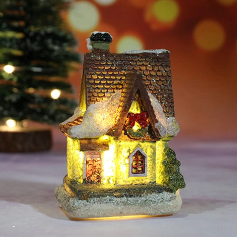Veilleuse Maison de Noël LED à Piles – Décoration Chambre Enfant & Cadeau Noël