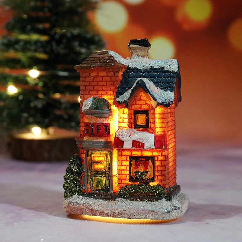 Veilleuse Maison de Noël LED à Piles – Décoration Chambre Enfant & Cadeau Noël