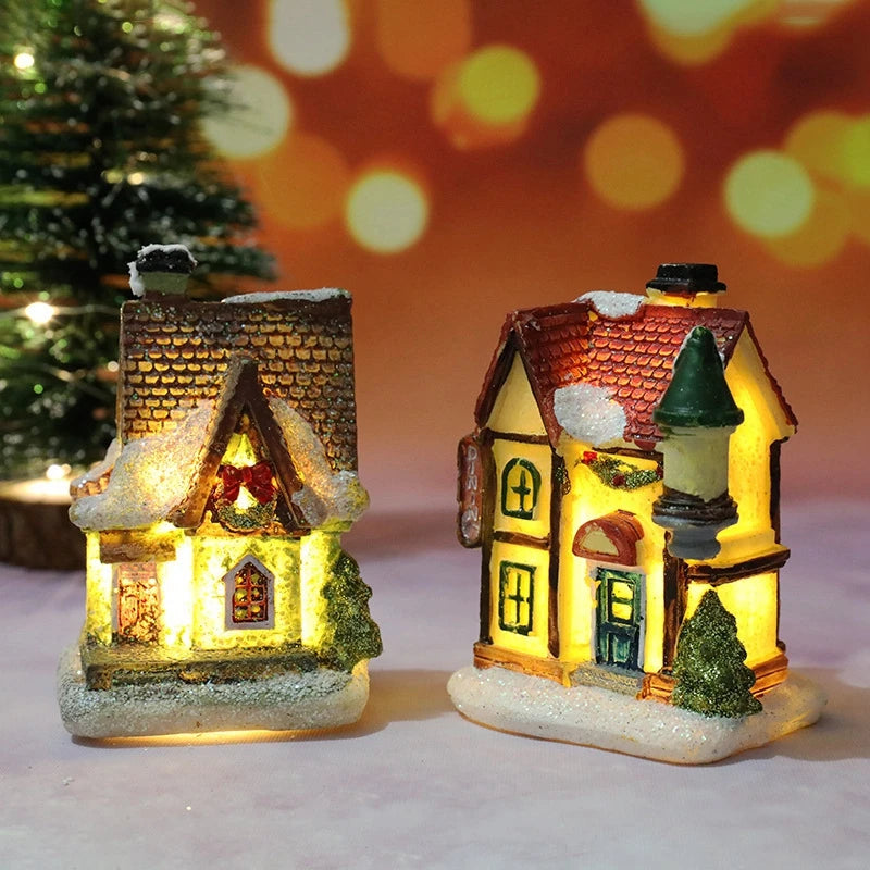 Veilleuse Maison de Noël LED à Piles – Décoration Chambre Enfant & Cadeau Noël