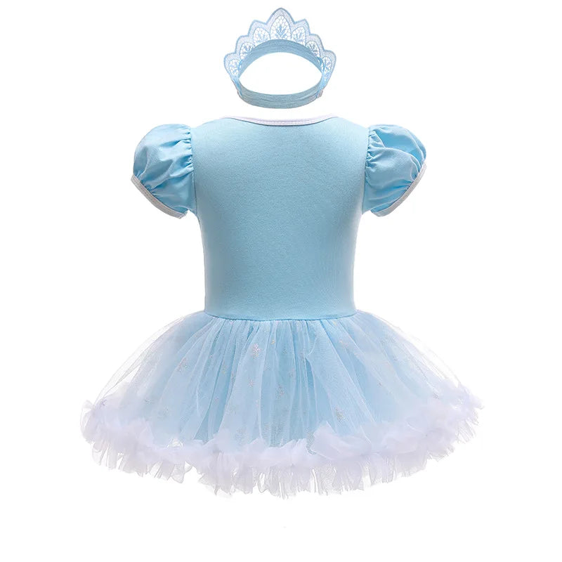 Robe Tutu Princesse Bébé Fille avec Bandeau – Tenue Anniversaire, Baptême & Cérémonie 3-18 Mois