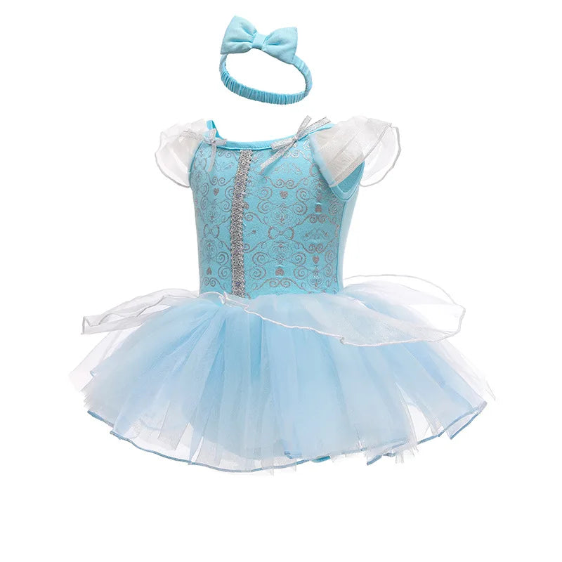 Robe Tutu Princesse Bébé Fille avec Bandeau – Tenue Anniversaire, Baptême & Cérémonie 3-18 Mois