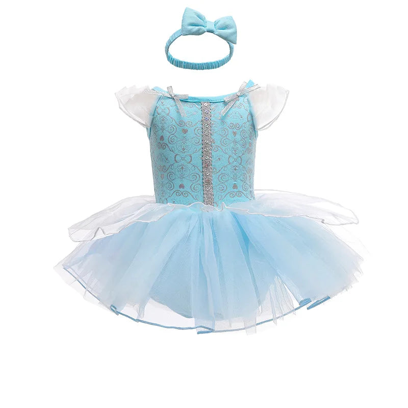 Robe Tutu Princesse Bébé Fille avec Bandeau – Tenue Anniversaire, Baptême & Cérémonie 3-18 Mois