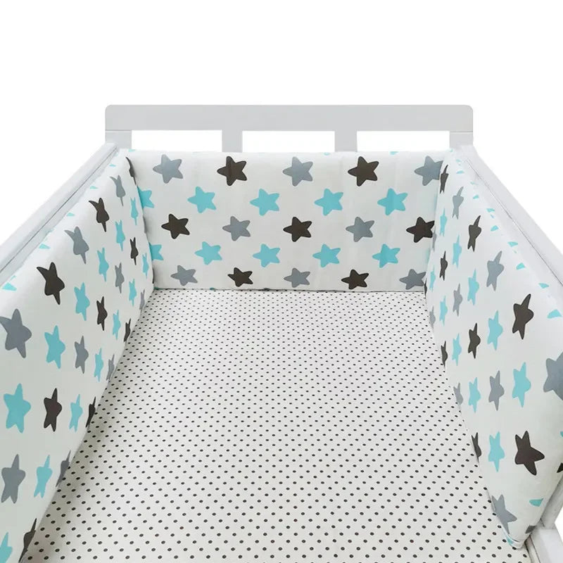 Tour de Lit Bébé Coton Motifs — Protège Barreaux Respirant 60x120 | 14 Coloris Fille & Garçon