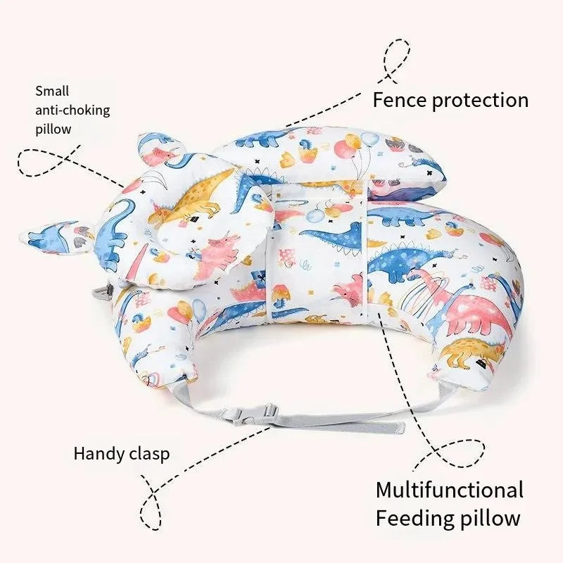 Coussin Bras Allaitement Motif Dinosaure & Animal – Housse Berceau Ergonomique Theraline | Maternité Haut de Gamme