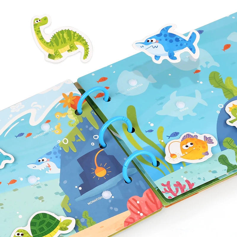 Quiet Book Montessori – Mon Premier Livre Calme Éducatif | 6 Thèmes | Jeu d’Association Bébé