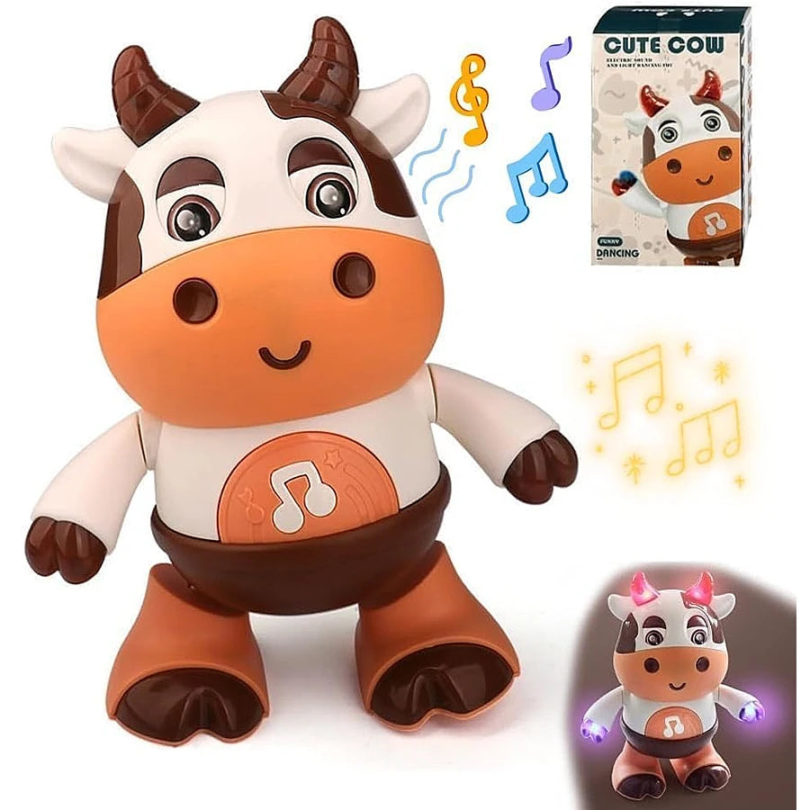 Vache Dansante Bébé – Peluche Musicale Électrique Chansons & Mouvements Interactifs 1-3 Ans