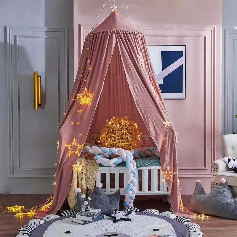 Ciel de lit bébé baldaquin moustiquaire — Tulle Féerique Princesse | Fille 12 Couleurs Décoration Chambre