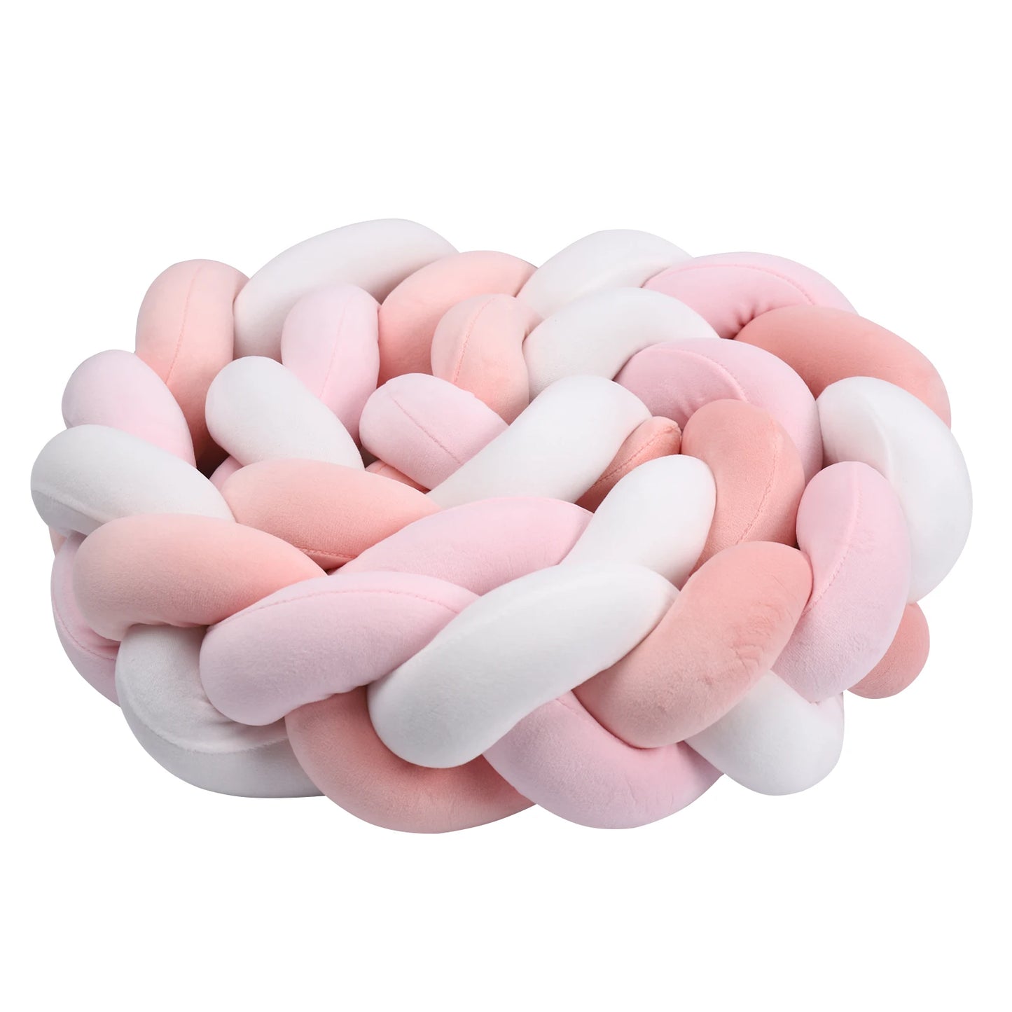 Bumper Lit Bébé Tressé Nœuds Rembourré – Tour de Lit Berceau Lavable 1M 2M 3M 4M