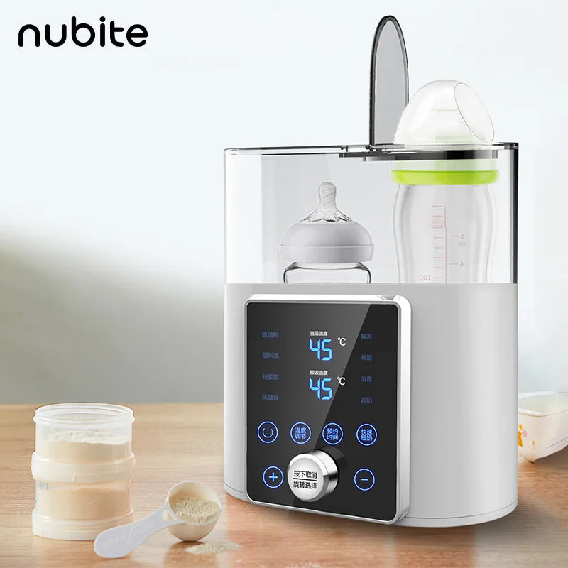 Chauffe-Biberon Double 8 en 1 avec Minuterie – 2 Biberons Simultanés Lait Maternel & Formule