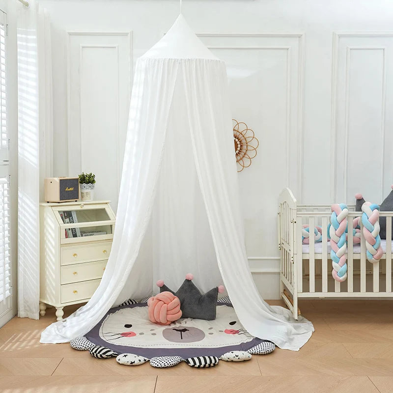 Ciel de lit bébé baldaquin moustiquaire — Tulle Féerique Princesse | Fille 12 Couleurs Décoration Chambre