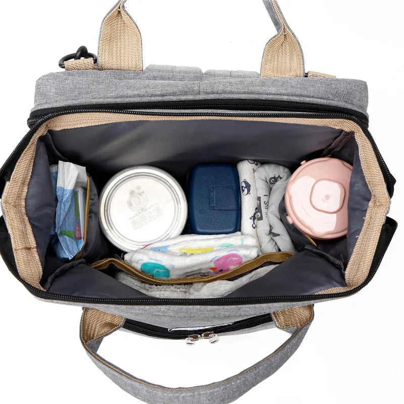 Sac à Langer Multifonction 4-en-1 – Lit Bébé Portable & Station à Langer | Voyage & Sorties