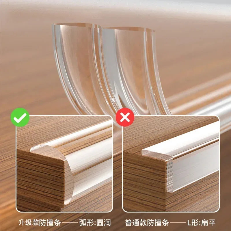 Protection angle transparent bébé — Bande PVC Auto-Adhésive | 8 Tailles 10-15mm, 1-5m