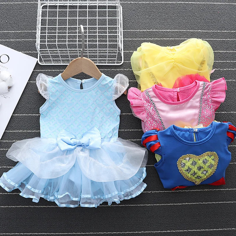 Robe Tutu Princesse Bébé Fille avec Bandeau – Tenue Anniversaire, Baptême & Cérémonie 3-18 Mois