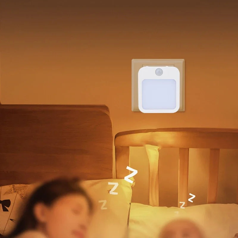 Veilleuse Prise Murale LED Capteur de Mouvement – Lampe Nuit Automatique Chambre Bébé & Enfant