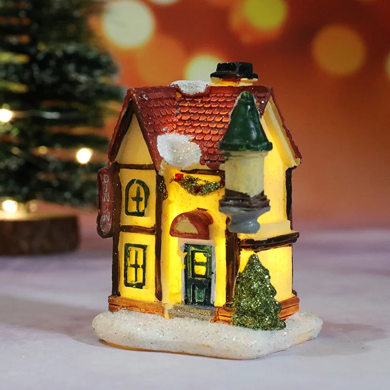 Veilleuse Maison de Noël LED à Piles – Décoration Chambre Enfant & Cadeau Noël