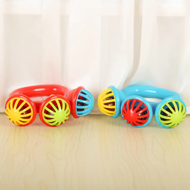 Hochet Bébé 0-3 Mois Montessori – Cloche à Main Préhension Sensoriel Éveil Naissance