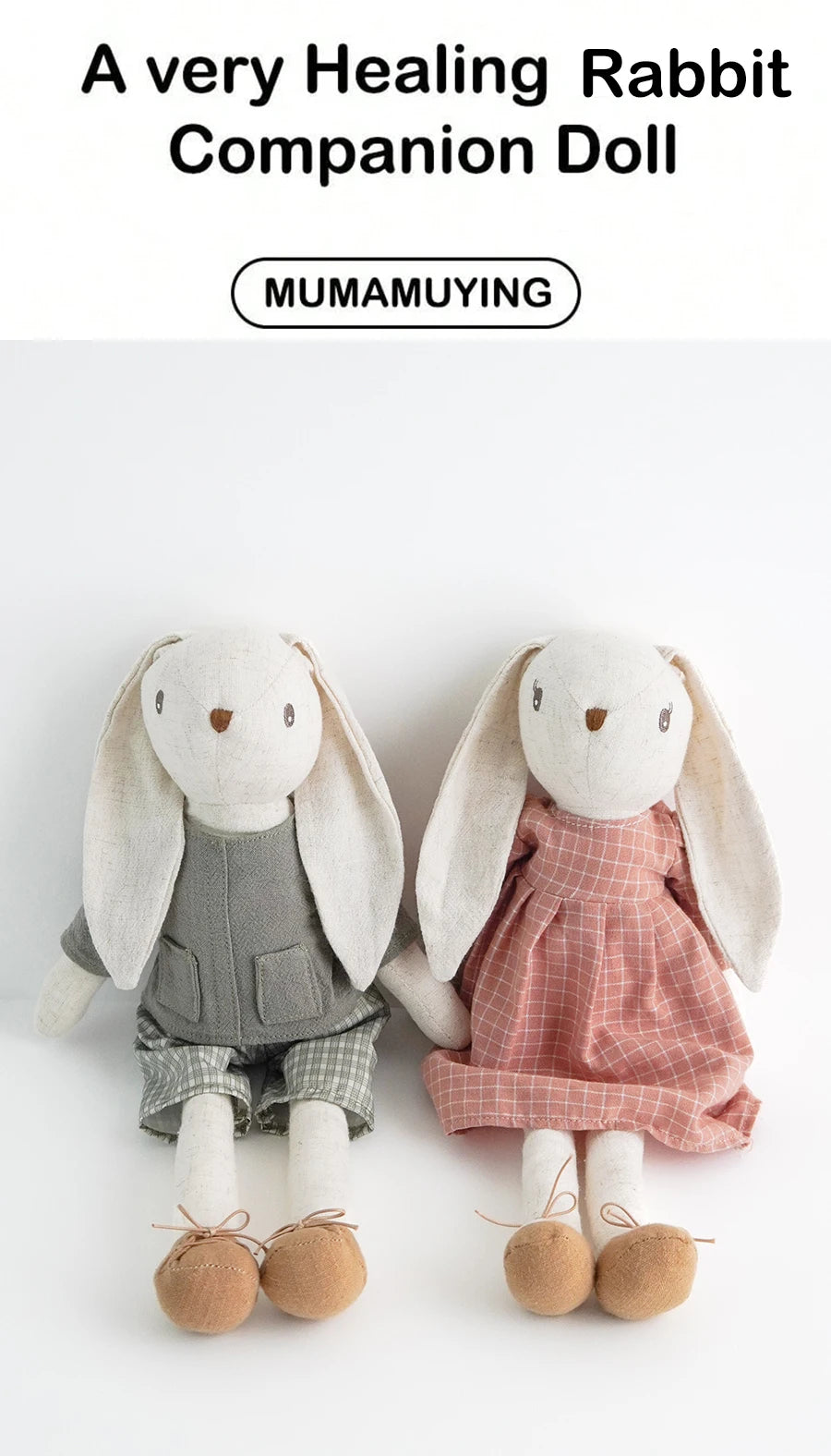 1PCS Children's Room Decor Rabbit Dolls with Overalls And Skirts Photography Props Baby Soothing Gifts Festival Greetings Gifts