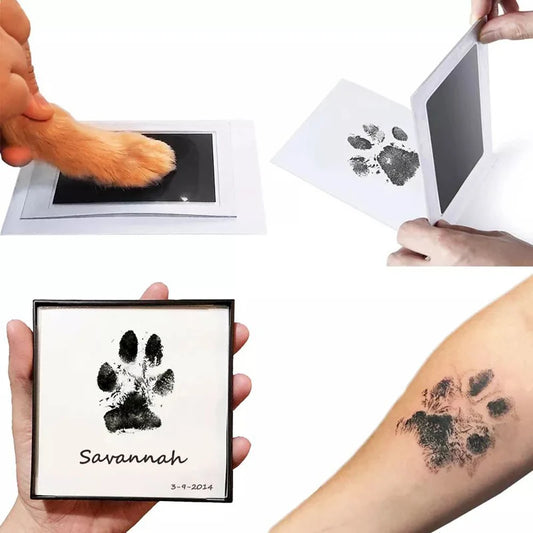 Kit Empreintes Pattes Chat & Chien – Tampon Sans Contact | Souvenir Animal de Compagnie