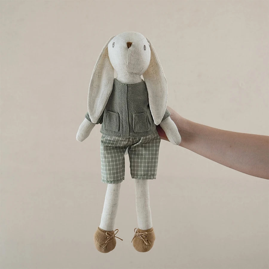 1PCS Children's Room Decor Rabbit Dolls with Overalls And Skirts Photography Props Baby Soothing Gifts Festival Greetings Gifts