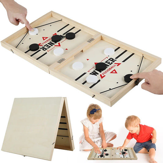 Jeu Sling Puck Hockey Pliable – Jeu de Société Famille Parent-Enfant & Adultes | 3 Tailles