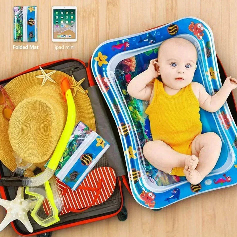 Tapis d’Eau Gonflable Bébé – Tapis d’Éveil Sensoriel Tummy Time | 9 Modèles