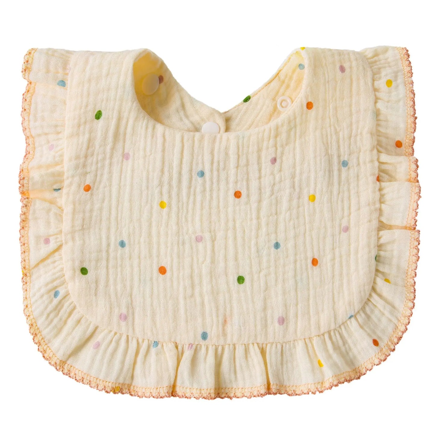 Bavoir Bandana Bébé Mousseline Coton Bio – Volant Floral Absorbant Nouveau-Né 0-18 Mois