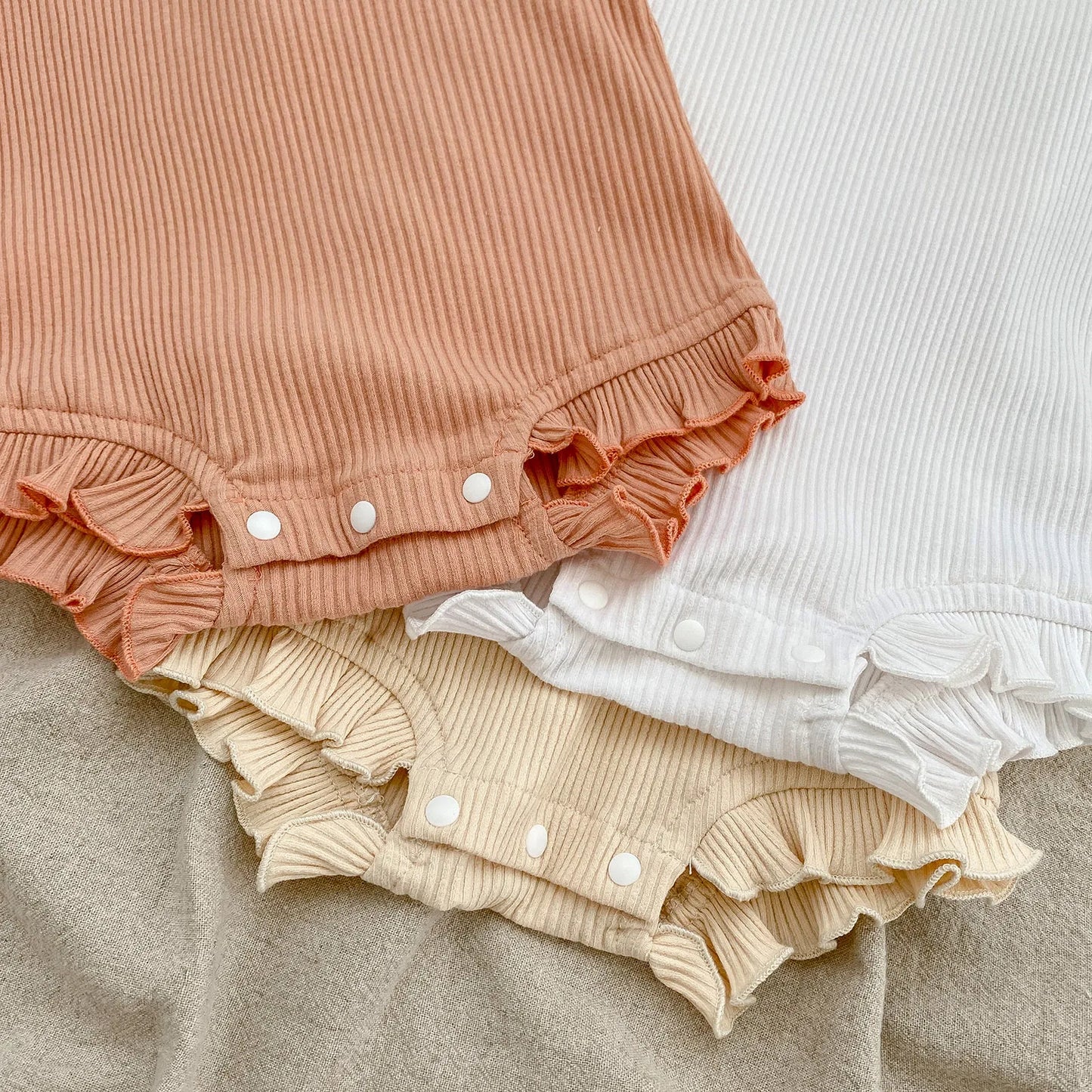 Ensemble bébé fille été — Body Volanté & Short Bloomer 2 Pièces | 0-24 Mois