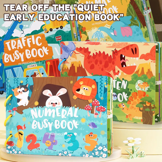 Quiet Book Montessori – Mon Premier Livre Calme Éducatif | 6 Thèmes | Jeu d’Association Bébé