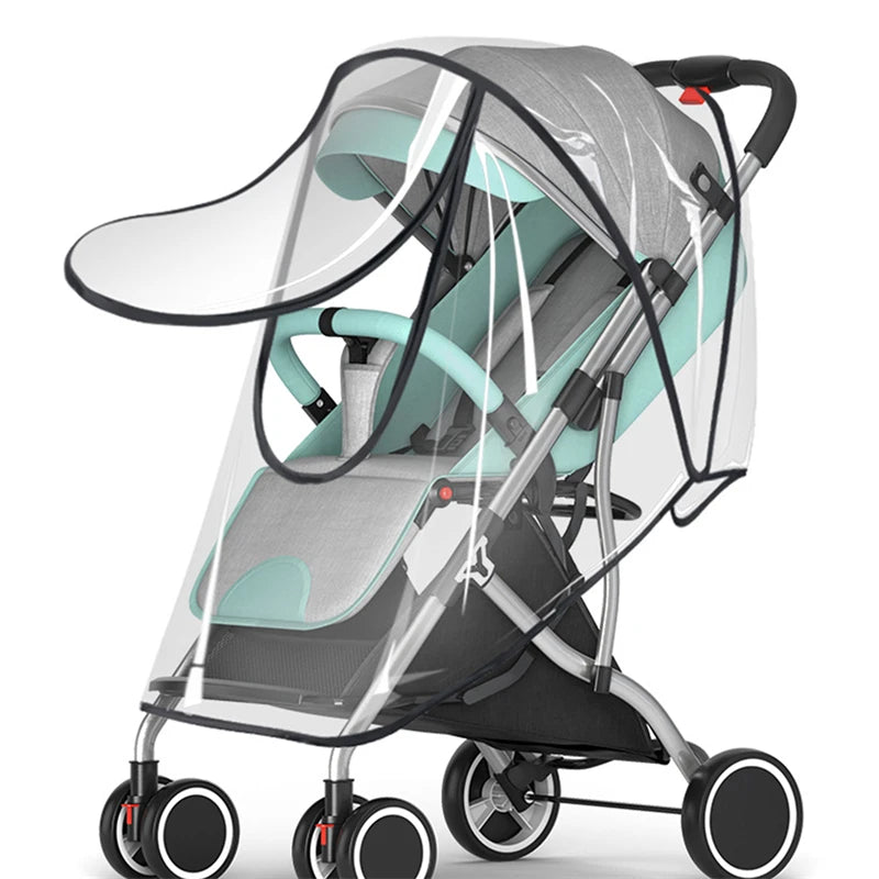 Habillage pluie poussette universel — Housse Transparente Respirante Vent & Soleil | Toutes Marques