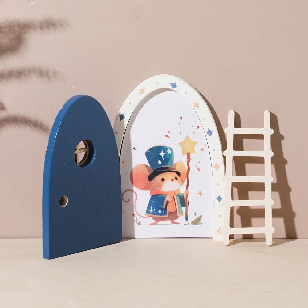 Porte Fée Miniature en Bois & Boîte à Dent de Lait – Décoration Chambre Enfant Cadeau Naissance