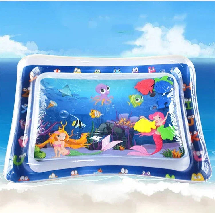 Tapis d’Eau Gonflable Bébé – Tapis d’Éveil Sensoriel Tummy Time | 9 Modèles