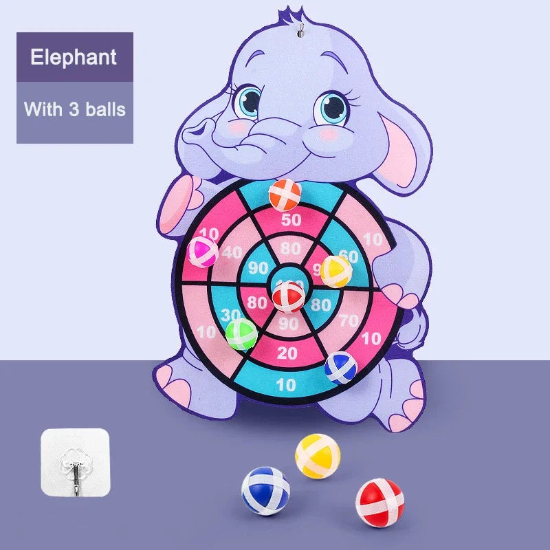 Jeu de Fléchettes Enfant Balle Collante Animal – Cible Montessori Intérieur 3-7 Ans