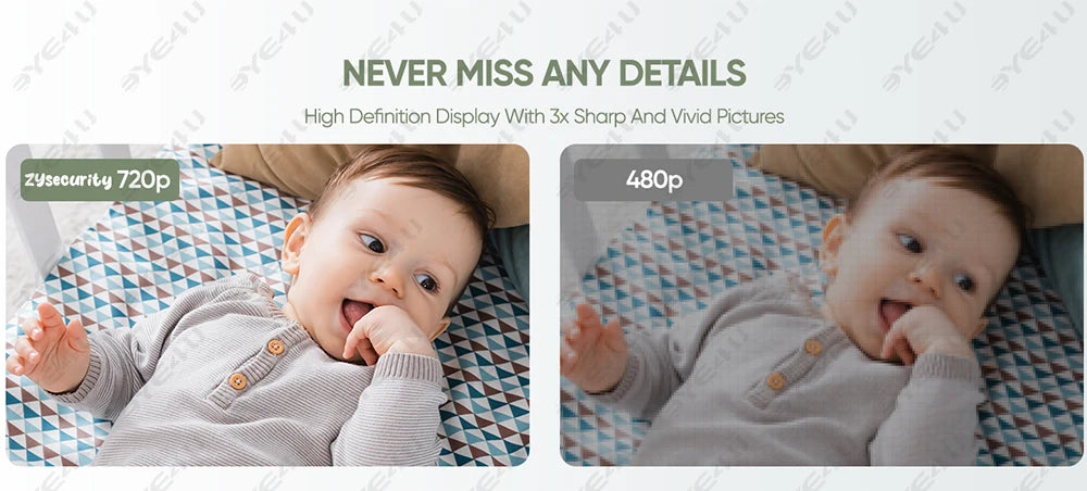 Babyphone Vidéo 5 Pouces PTZ – Capteur Température, Berceuses & Zoom | Meilleur Rapport Qualité-Prix