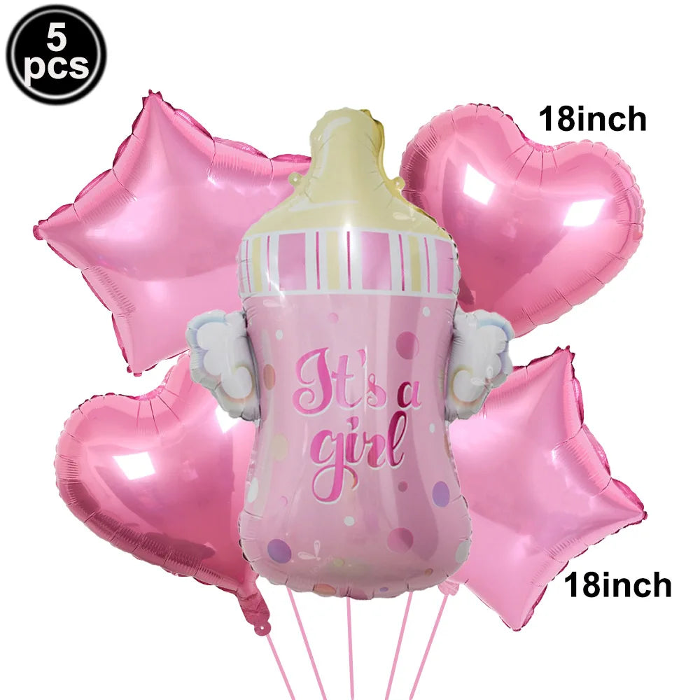 Baby Boy Girl Foil Balloon Gender Reveal Balloon Bear Helium Balloon Baby Shower Gift Kids Birthday Party Wedding Decor Supplies