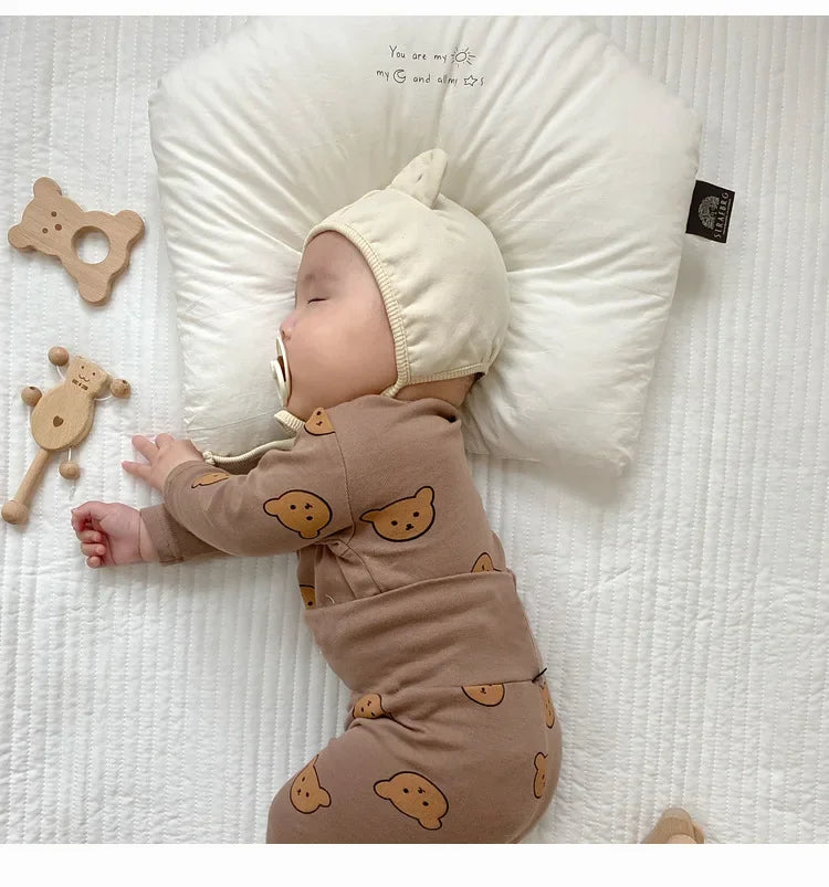Pyjama Bébé 2 Pièces Coton — Haut Manches Longues & Pantalon, Unisexe Automne Hiver 3M-3 Ans