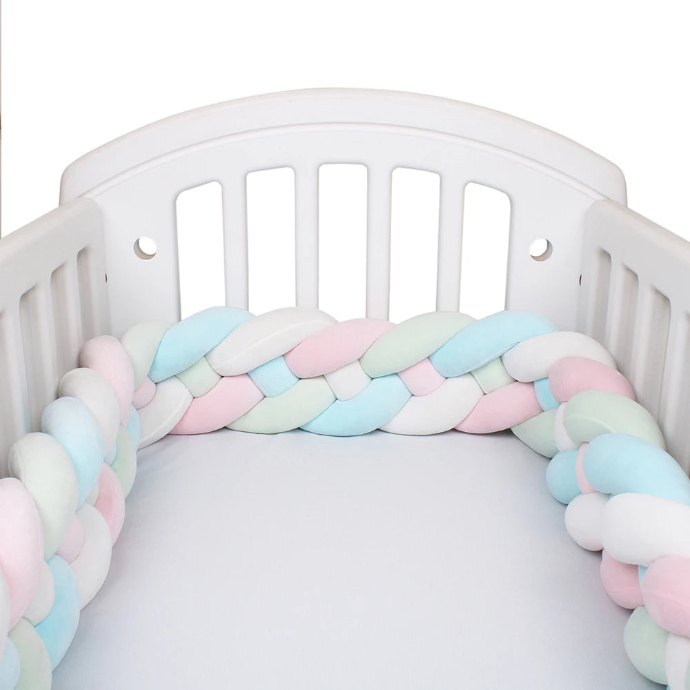 Tresse de Lit Bébé – Tour de Lit Tressé en Coton | 2.2M / 3M / 3.6M | Décoration Chambre Bébé