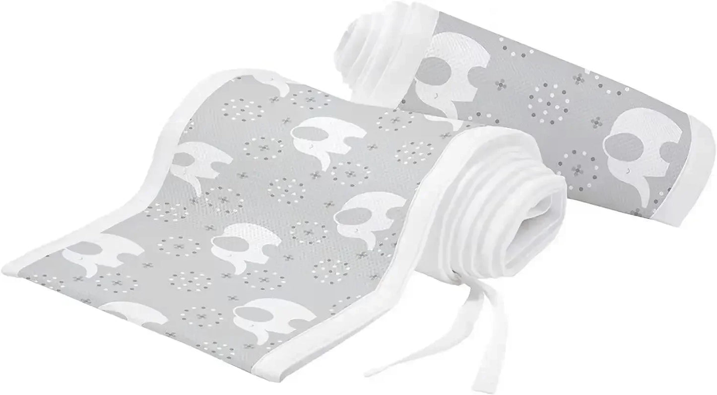 Tour de Lit Respirant Bébé — Mesh 4 Panneaux Protection Barreaux Anti-Étouffement