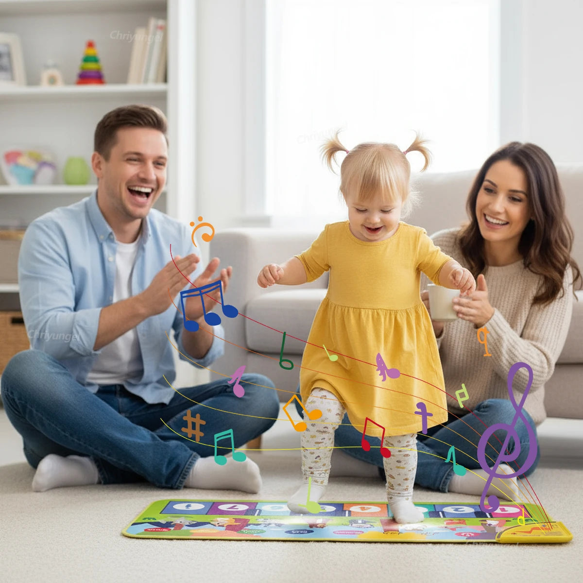 Tapis Piano Musical Enfant avec Chansons Démo 80x30cm – Clavier Danse & Apprentissage | Fille & Garçon