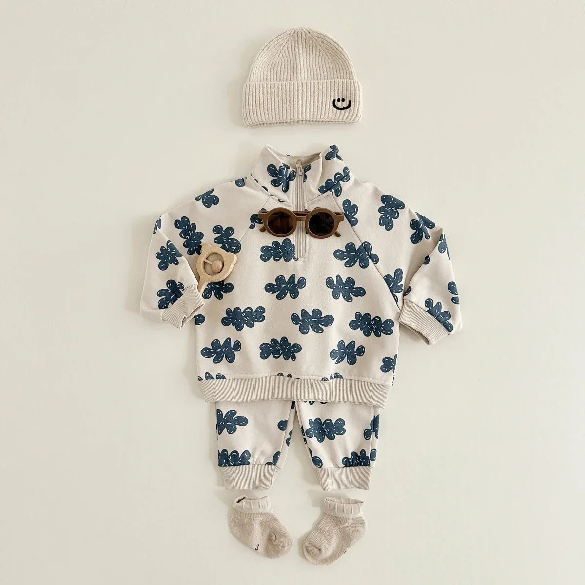 Ensemble Automne Bébé 2 Pièces — Sweatshirt Manches Longues & Jogging, Unisexe 9M-4 Ans