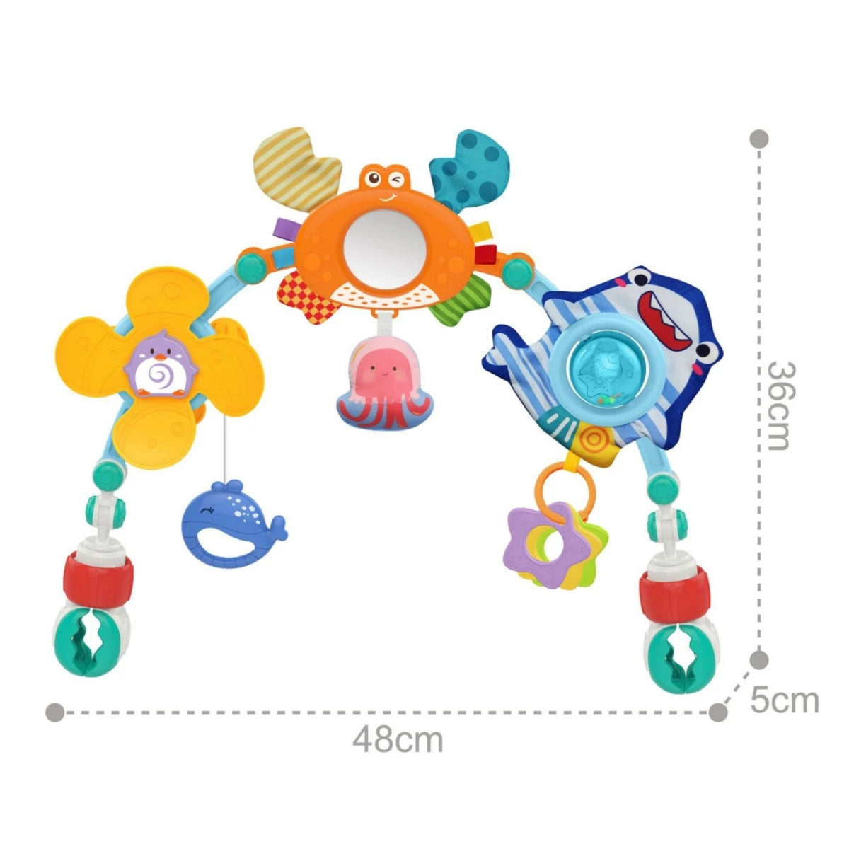 Hochet Bébé Arc Pliable Interactif – Jouet Éveil Lit & Poussette ABS+PP | 3 Styles | 0-24 Mois