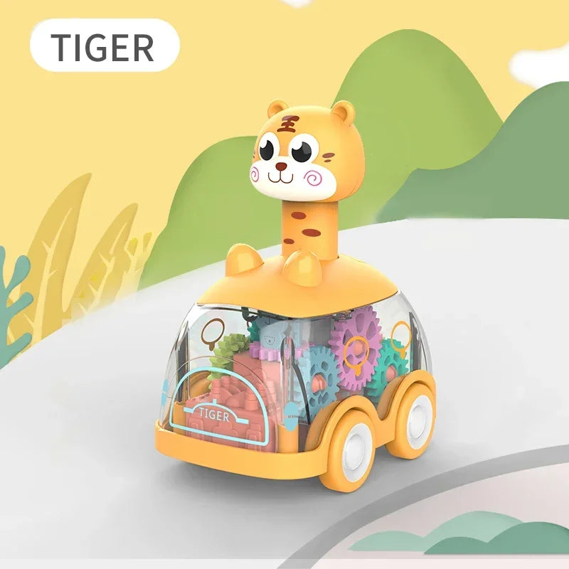 Voiture jouet bébé sans pile – Press & Go lumineuse 1 à 5 ans
